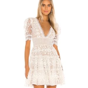 Bronx & Banco White Lace Megan Mini Dress
